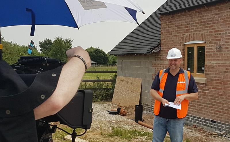 TV Presenter Ben Murray on location Wavin shoot